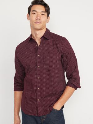 Regular-Fit Built-In Flex Everyday Dot-Print Shirt for Men