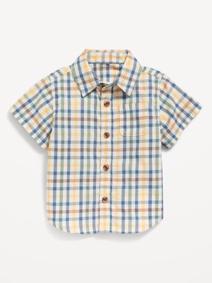 Matching Short-Sleeve Printed Poplin Shirt for Baby