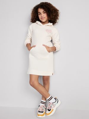 Long-Sleeve Hooded Sweatshirt Dress for Girls