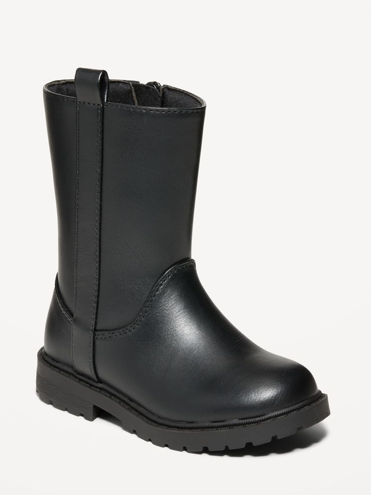 Tall Faux-Leather Boots for Toddler Girls