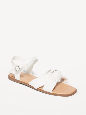 Faux-Leather Knotted Sandals for Girls