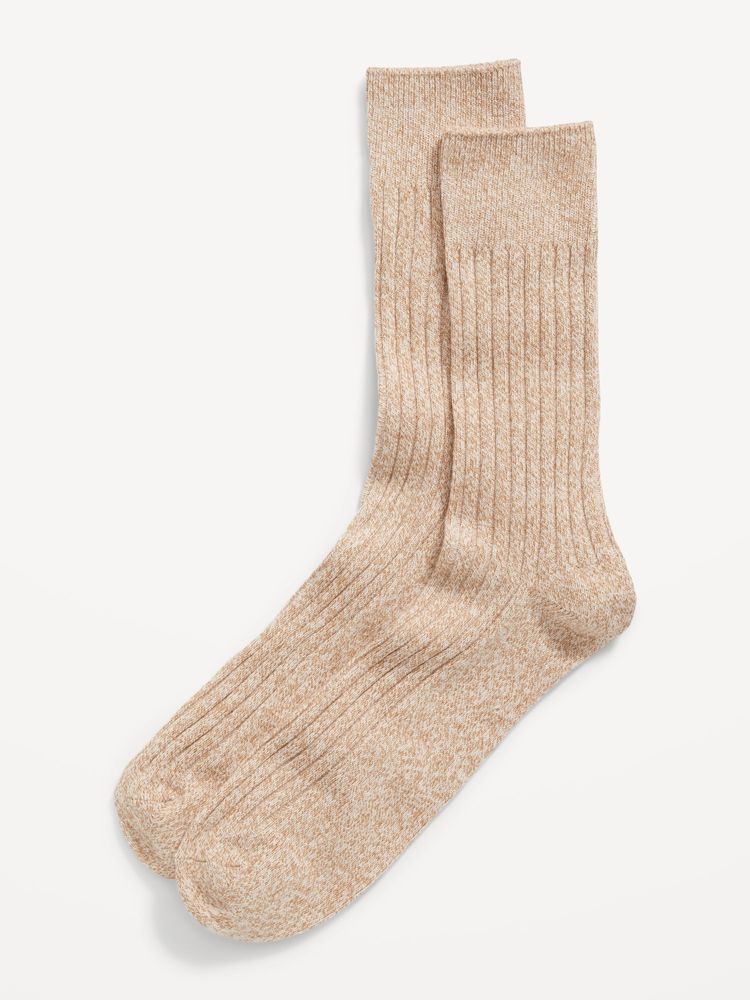 Rib-Knit Crew Socks