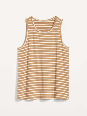 Sleeveless Luxe Striped T-Shirt for Women