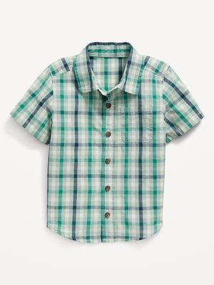 Short-Sleeve Printed Poplin Shirt for Toddler Boys
