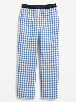 Straight Printed Poplin Pajama Pants for Boys