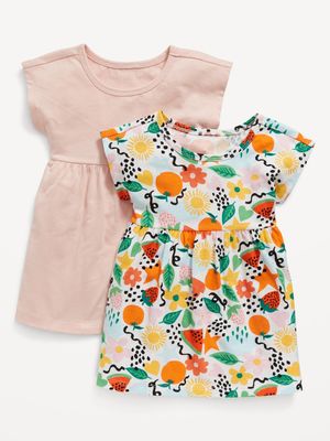 Fit & Flare Printed Jersey Dress 2-Pack for Baby