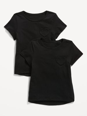 Softest Heart-Pocket T-Shirt 2-Pack for Girls