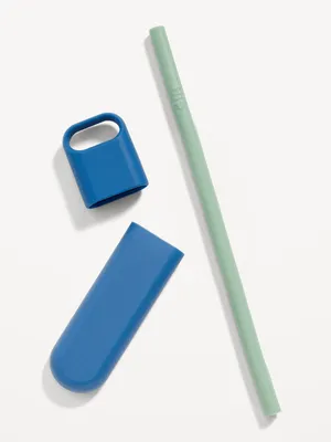 Hip Reusable Silicone Drinking Straw and Case