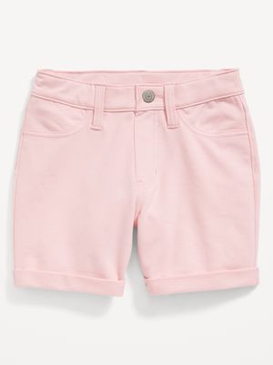 French Terry Rolled-Cuff Midi Shorts for Girls
