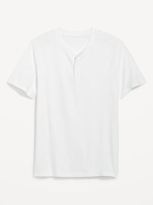 Soft-Washed Short-Sleeve Henley T-Shirt for Men