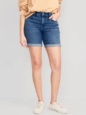 Mid-Rise Wow Jean Shorts for Women - 7-inch inseam