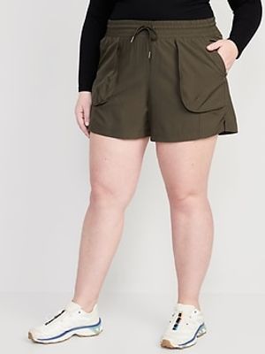 High-Waisted StretchTech Pocket Shorts for Women - 4-inch inseam