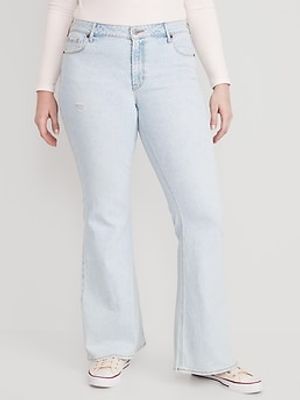 Mid-Rise Super-Flare Jeans for Women