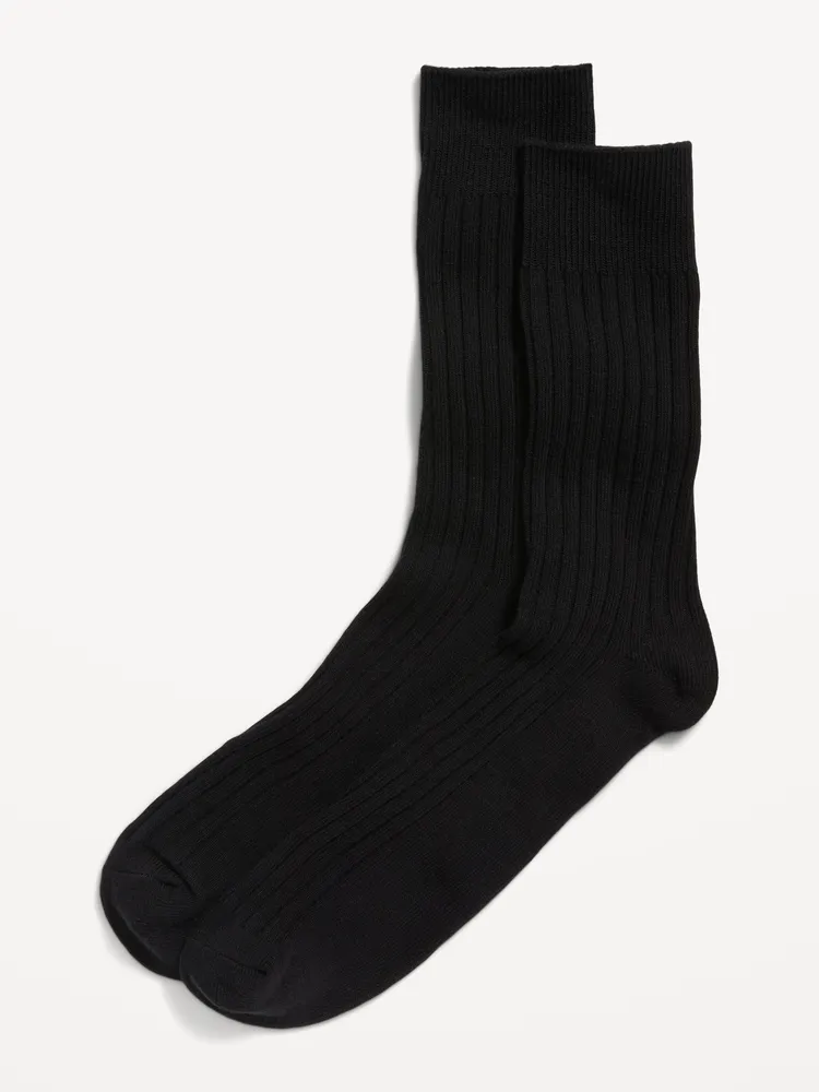 Rib-Knit Crew Socks