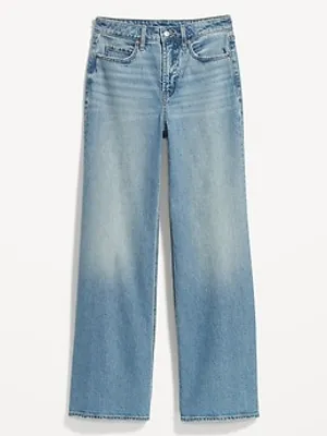 Extra High-Waisted A-Line Wide-Leg Jeans for Women