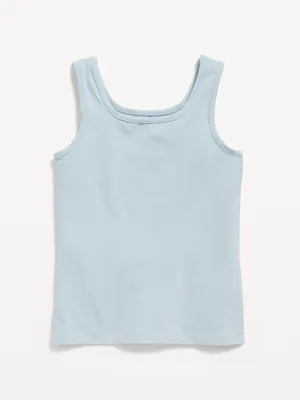 Solid Fitted Tank Top for Girls