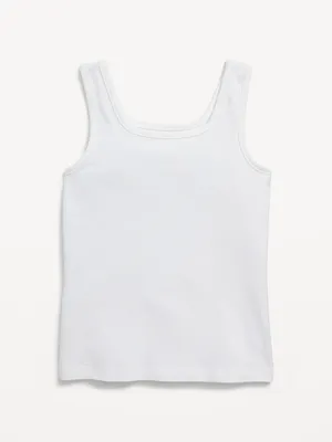 Solid Fitted Tank Top for Girls