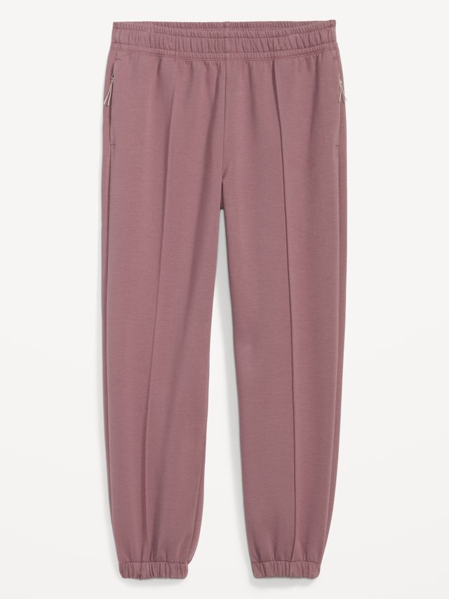 High-Waisted Dynamic Fleece Pintucked Sweatpants for Women