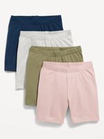 4-Pack Jersey-Knit Biker Shorts for Toddler Girls