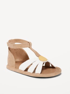 Faux-Suede Strappy Daisy Sandals for Baby