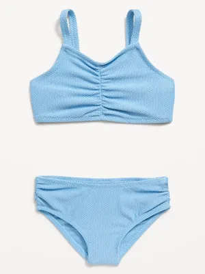 Side-Ruched Bikini Swim Set for Toddler Girls