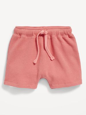 U-Shaped Thermal-Knit Pull-On Shorts for Baby