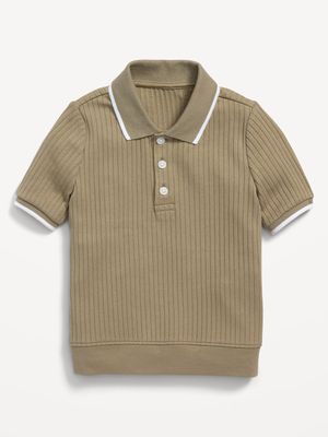 Unisex Rib-Knit Polo Shirt for Toddler