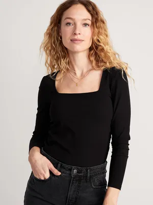 Luxe Cropped Rib-Knit Shirred Top for Women