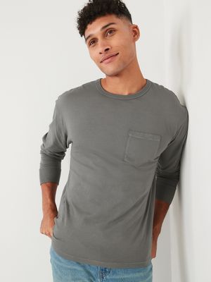 Vintage Garment-Dyed Pocket T-Shirt for Men