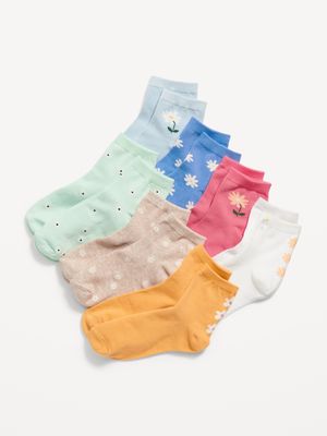 Printed Crew Socks 7-Pack for Girls