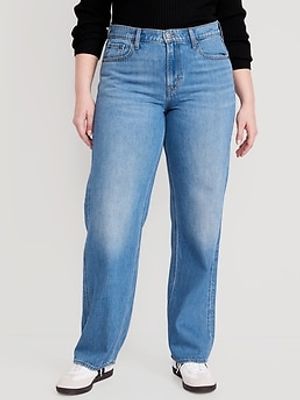 Mid-Rise Baggy Loose Jeans for Women