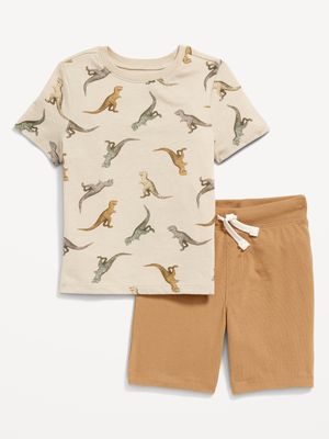 2-Pack T-Shirt and Pull-On Shorts Set for Toddler Boys