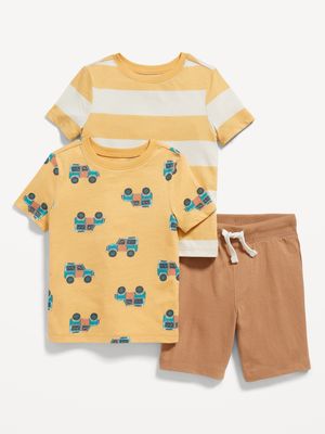 Printed T-Shirts & Pull-On Shorts 3-Pack for Toddler Boys