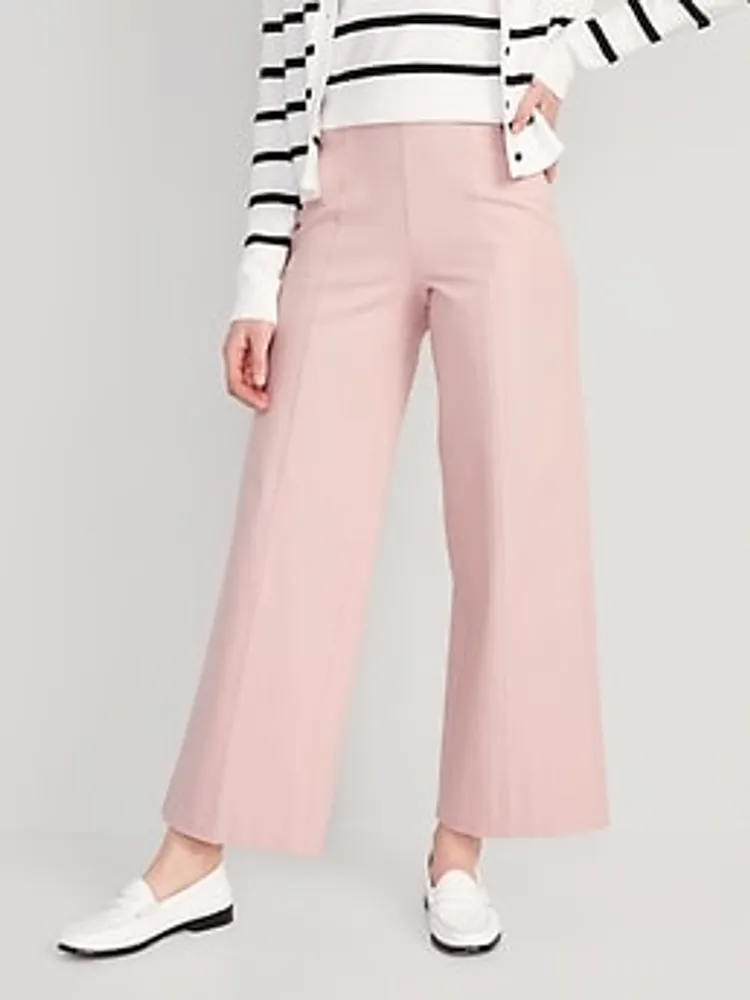 High-Waisted Pull-On Pixie Wide-Leg Pants for Women