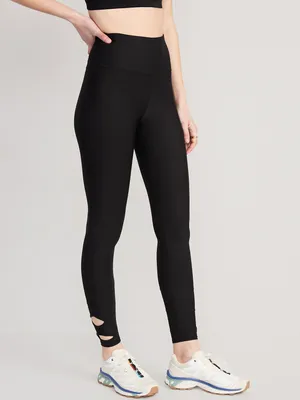 High-Waisted PowerSoft 7/8-Length Side-Cutout Leggings for Women