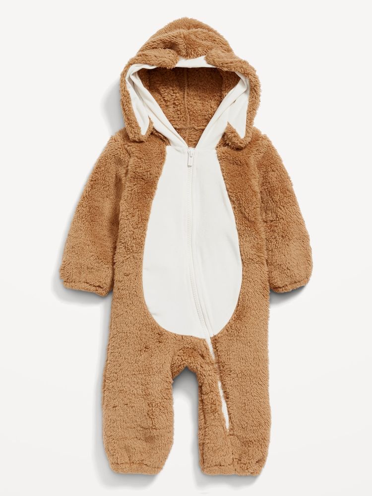 Unisex Bunny Costume Hooded One-Piece for Baby