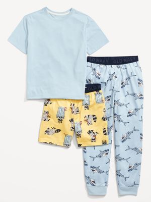 3-Piece Printed Pajama Set for Boys