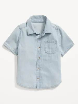 Pocket Jean Camp Shirt for Toddler Boys
