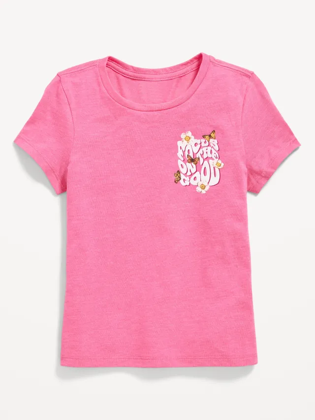 Disney Collection D100 Little & Big Girls Crew Neck Stitch Short Sleeve Graphic T-Shirt | Blue | Regular 3 | Shirts + Tops Graphic T-shirts