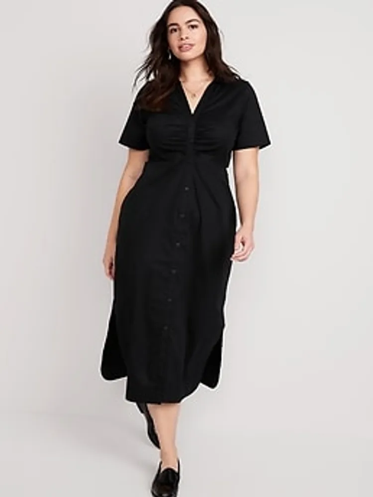 Cutout Midi Shirt Dress for Women