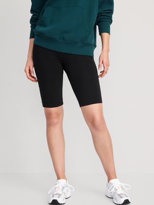 Extra High-Waisted Long Biker Shorts for Women - 10-inch inseam