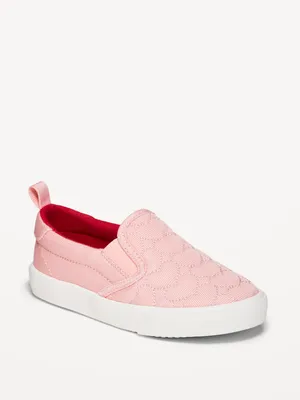 Textured Hearts Slip-On Sneakers for Toddler Girls