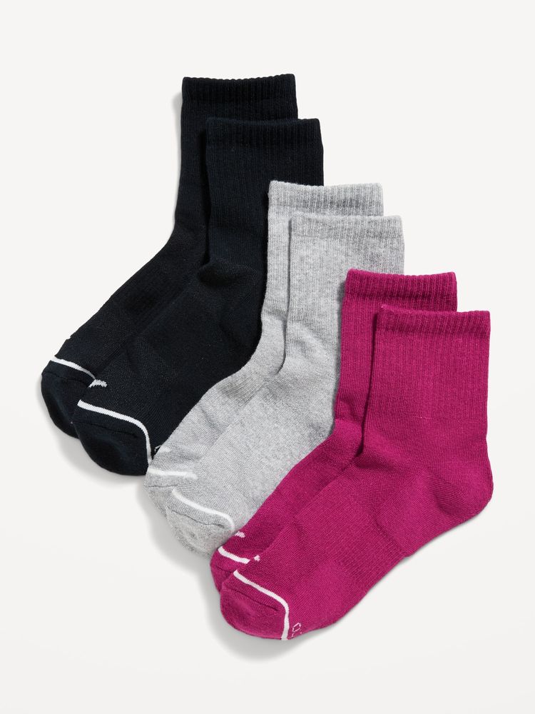 Quarter Crew Novelty Socks 3-Pack For Women