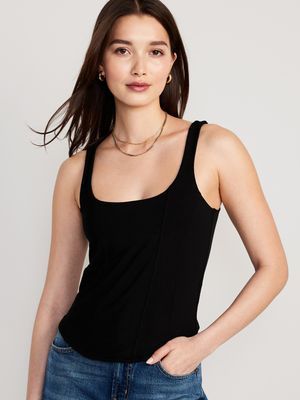 Cropped Seamed Tank Top for Women