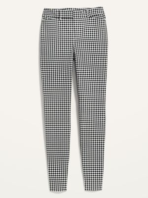 High-Waisted Gingham Pixie Skinny Pants for Women
