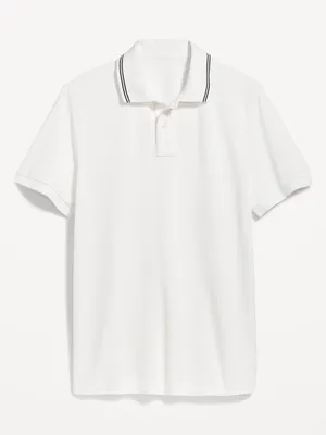 Tipped-Collar Classic Fit Pique Polo