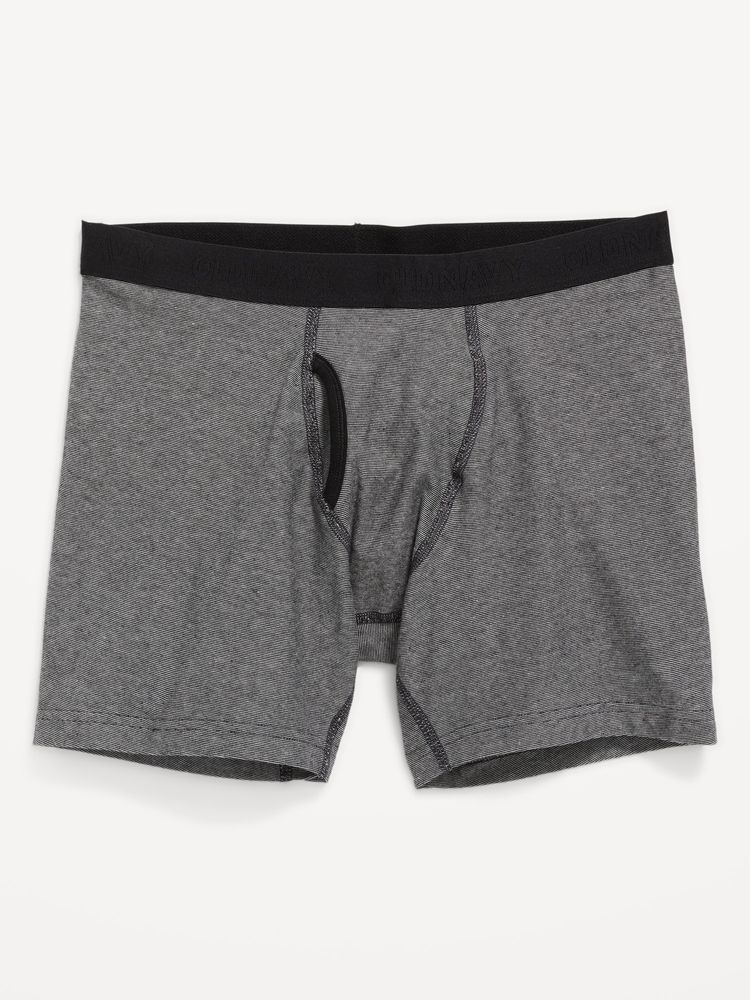 Soft-Washed Built-In Flex Boxer-Brief Underwear for Men - 6.25-inch inseam