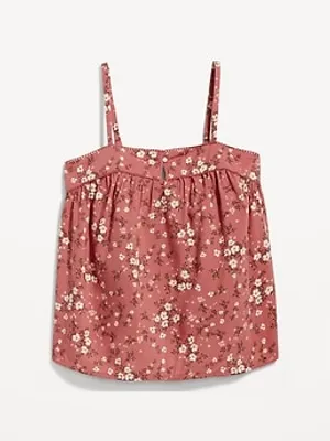 Floral Smocked Pajama Cami Swing Top for Women