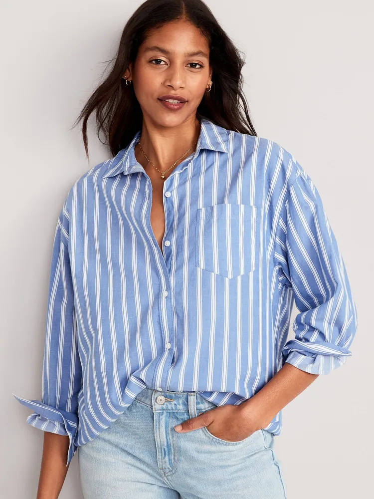 Oversized Striped Shirt for Women
