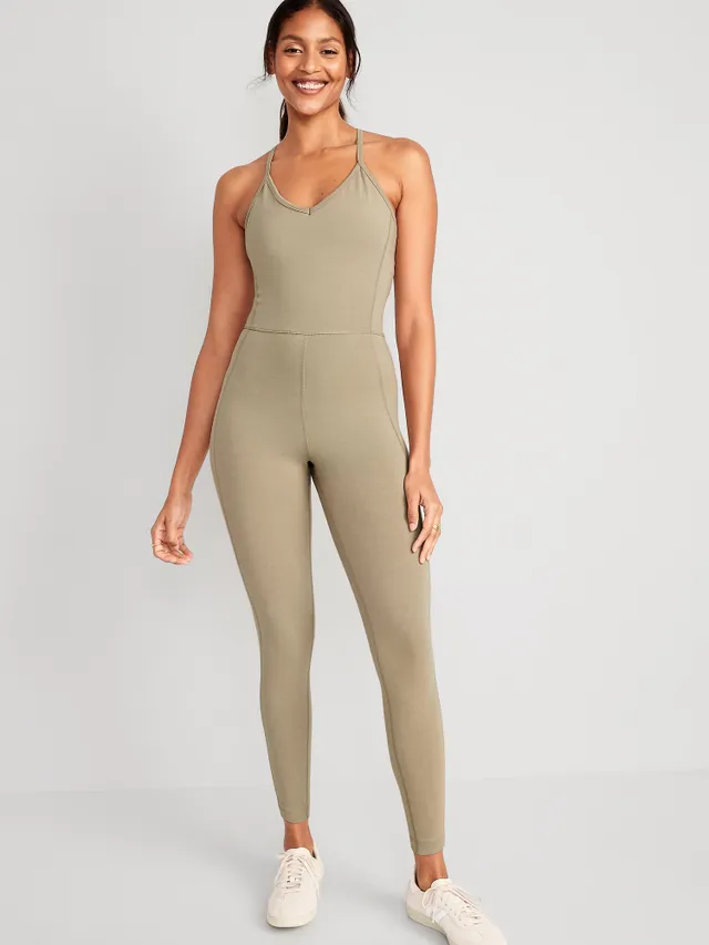 Waist-Defined StretchTech Jumpsuit for Women